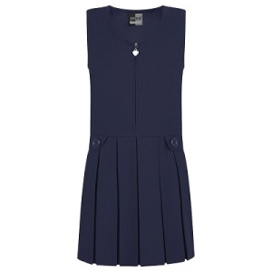 FRONT ZIP NAVY PINAFORE, GIRLS UNIFORM