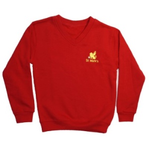 ST MARKS V-NECK SWEATSHIRT, BOYS UNIFORM, GIRLS UNIFORM