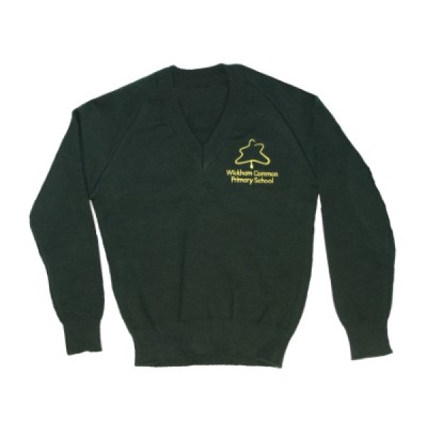 WICKHAM COMMON V-NECK JUMPER, BOYS UNIFORM, GIRLS UNIFORM