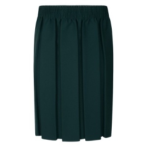 GREEN BOX PLEAT SKIRT, GIRLS UNIFORM, Skirts and Pinafores